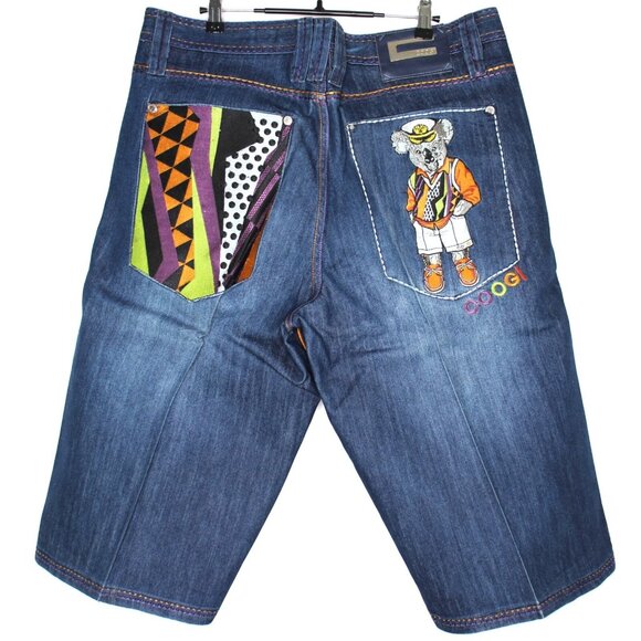 Vintage Coogi Mens 38 x 17 Y2K Big Bear Embroidered Baggy Jorts Jean Shorts O915 - Picture 1 of 7